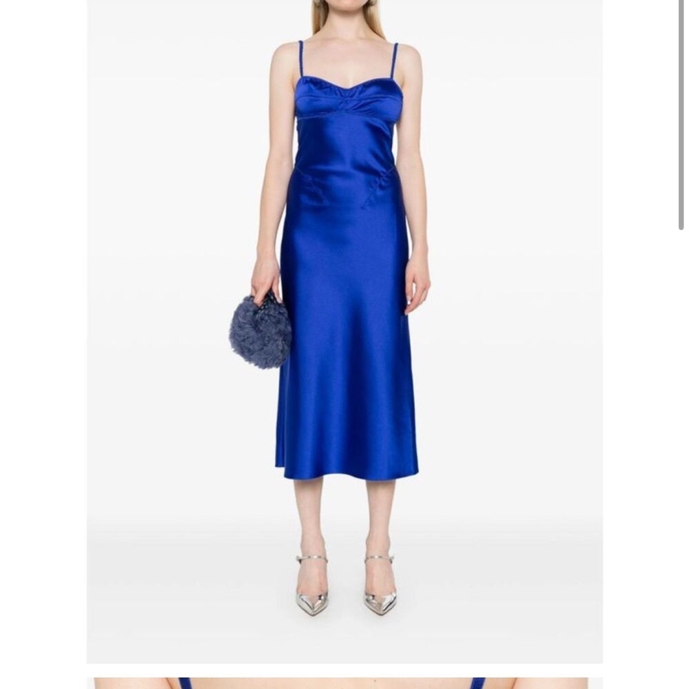 Anna October Electric Blue Midi Dress